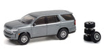 2021 Chevrolet Tahoe in Metallic Satin Steel with Spare Tires - The Hobby Shop Series 11 - 1/64 Greenlight - 97110 E