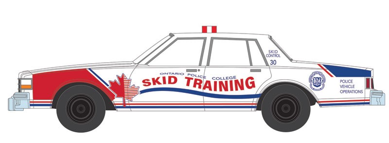1987 Chevrolet Caprice - Skid Training Car - Ontario Police College - Hot Pursuit  39 - 1/64 GreenLight - 42970 B