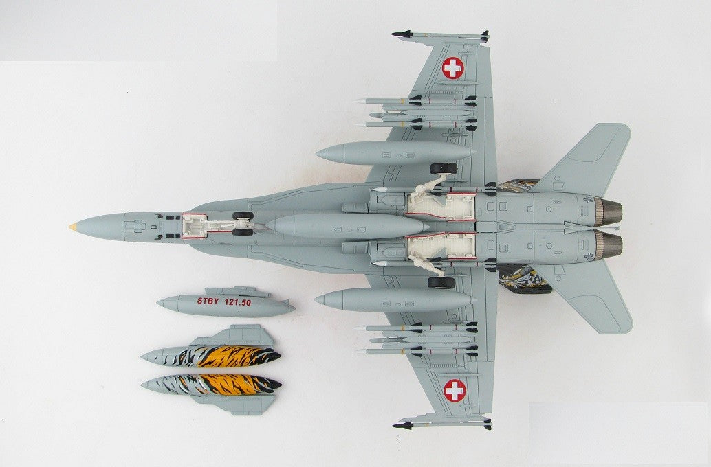 McDonnell Douglas F/A-18C Hornet - Swiss Air Force 11 Staffel Tigers, 2020 - Hobby Master 1/72 HA3598 - Passion Diecast