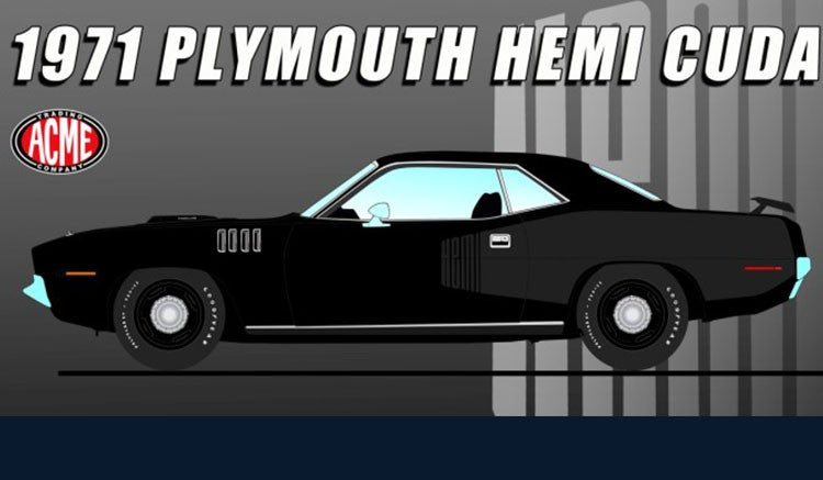 1971 PLYMOUTH HEMI CUDA , ACME 1/18  - A1806124