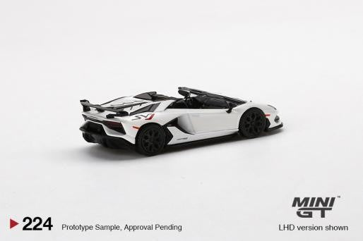 Lamborghini Aventador SVJ Roadster Bianco Canopus -  MINI GT 1:64 - MGT00224