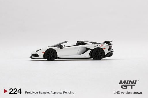 Lamborghini Aventador SVJ Roadster Bianco Canopus -  MINI GT 1:64 - MGT00224