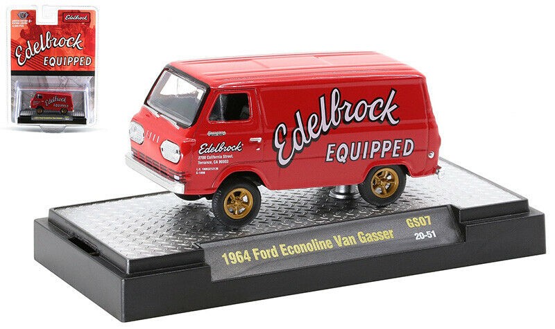 1965 Ford Econoline Van  Gasser Edelbrock  -  M2 Machines 1:64 Hobby Exclusive - 31600-GS07 - Passion Diecast 