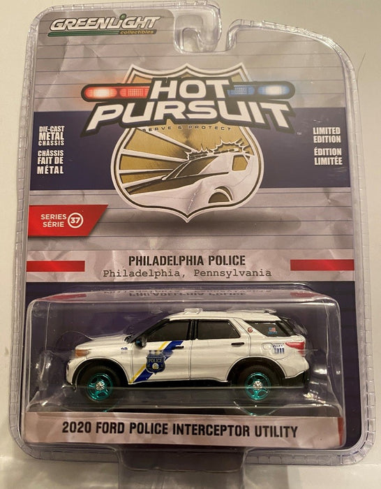 2020 Ford Police Interceptor Philadelphia, Police - Hot Pursuit Series 37 -1-64 GREENMACHINE - 42950 FGR