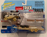 1980 Toyota Land Cruiser Flat Black Dirty with Open Trailer - White Lightning  1:64 - JLBT013 BGR