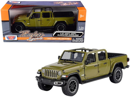 2021 Jeep Gladiator Overland Open Top Green - Motormax 1/24 - 79367 GR Passion Diecast 