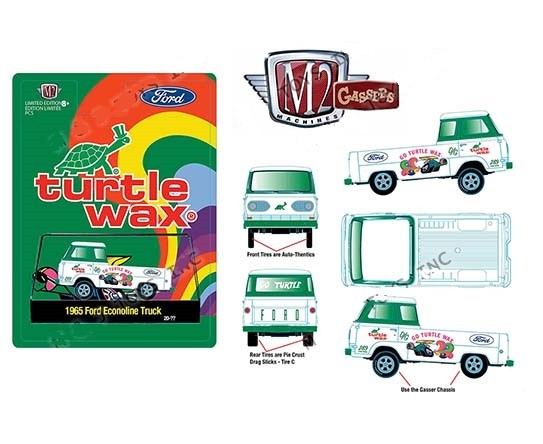 1965 Ford Econoline Truck Gasser Turtle wax - M2 Machine Hobby Exclusive 1:64 - 31600 GS11