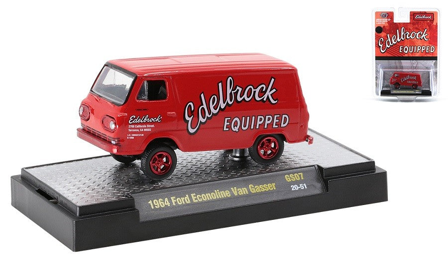 1964 Ford Econoline Van  Gasser Edelbrock  -  M2 Machines CHASE CAR 1:64 Hobby Exclusive - 31600-GS07GR