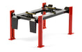 Four-Post Lift  in Red with Dark Gray Ramps -  Greenlight -  1/18 - 13592 - Passion Diecast 