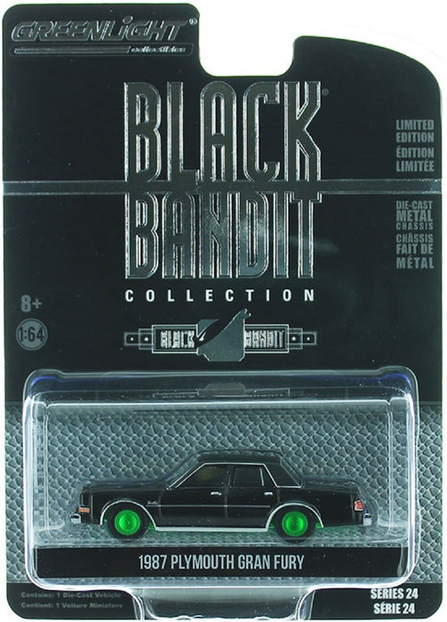 1987 Plymouth Gran Fury - Black Bandit Series 24   1-64 GREENMACHINE 28050 CGR