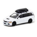 Mitsubishi Lancer Evolution Wagon With Roof Top Sky Box White - Tarmac Works  1/64 - T64R-042-WH