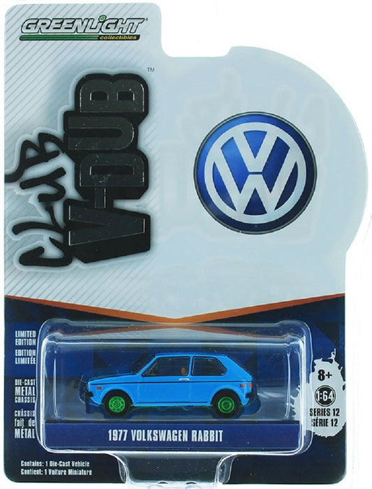 1977 Volkswagen Rabbit in Miami Blue - Club Vee-Dub Series 12  GREENMACHINE 1/64 - 36020 EGR