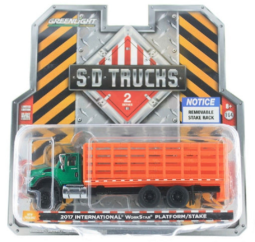 2017 International WorkStar Platform Stake Truck S.D. Trucks Series 2 GREENMACHINE 45020BGR