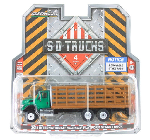 2018 International WorkStar Platform Stake Truck SD Trucks Serie 4 GREENMACHINE 45040BGR