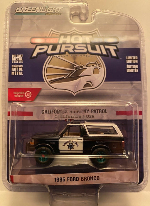 1995 Ford Bronco  California Highway Patrol -  Hot Pursuit Series 35 - 1-64 GREENMACHINE 42920 EGR