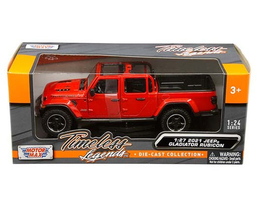 2021 Jeep Gladiator Overland Open Top -Red - Motormax 1/24 - 79370 RD