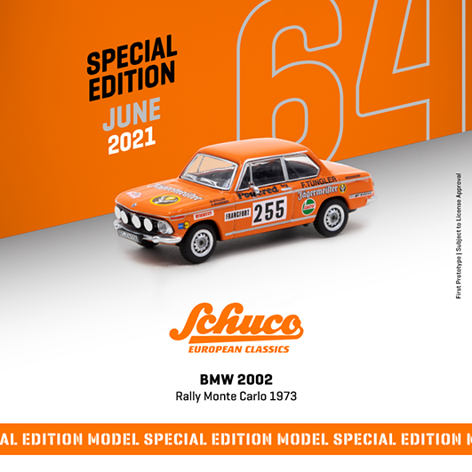 BMW 2002 Rally Monte Carlo 1973 - Tarmac Works / Schuco  - 1/64 - T64S-007-JAG - Passion Diecast 