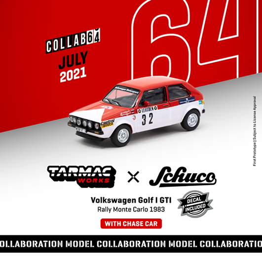 Volkswagen Golf GTi Rally Monte Carlo 1983 - Tarmac Works / Schuco  - 1/64 - T64S-008-MAR- Passion Diecast 