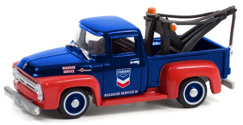 1954 Ford F-100 with Drop-in Tow Hook - Standard Oil Company - Running on Empty 13 - 1/64 Greenlight - 41130 A