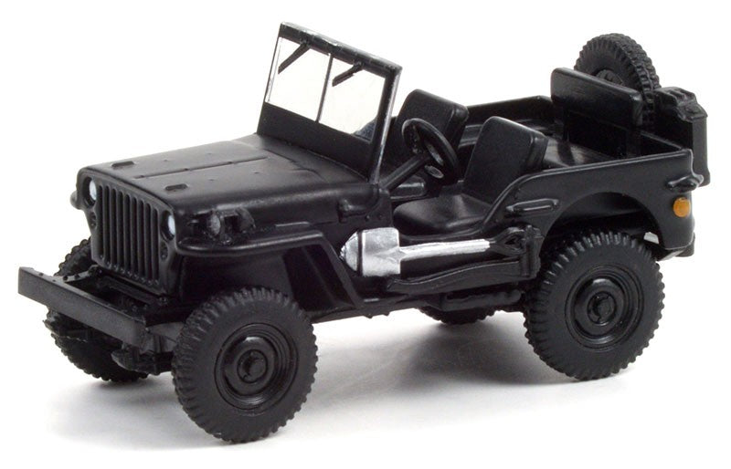 1942 Willys MB Jeep - Black Bandit Series 25   1/64 Greenlight - 28070 A