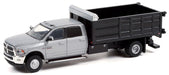 2018 Ram 3500 Dually Landscaper Dump Truck in Bright Silver Metallic - Dually Drivers 8 - Greenlight 1-64 - 46080 E