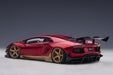 Lamborghini Aventador Liberty Walk LB-WORKS - Hyper Red with gold accents -  Autoart - 79182 - Passion Diecast