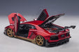 Lamborghini Aventador Liberty Walk LB-WORKS - Hyper Red with gold accents -  Autoart - 79182 - Passion Diecast