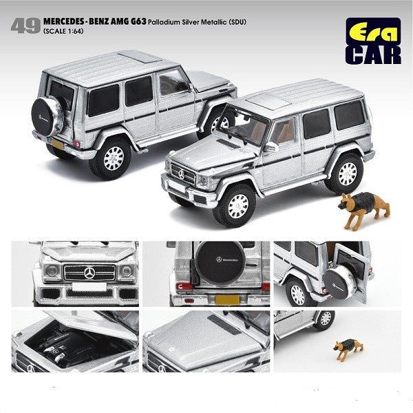 Mercedes-Benz G63 AMG - Palladium Silver Metallic - Era  Car 1/64 - MB214X4RF49