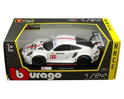 Porsche 911 RSR White - Bburago 1-24 - 28013 WH - Passion Diecast 