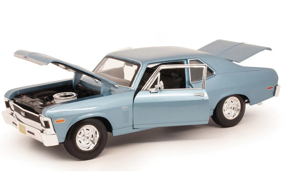 1970 Chevrolet Nova SS Bleu  - Maisto 1/18 - 31132 BL - Passion Diecast 