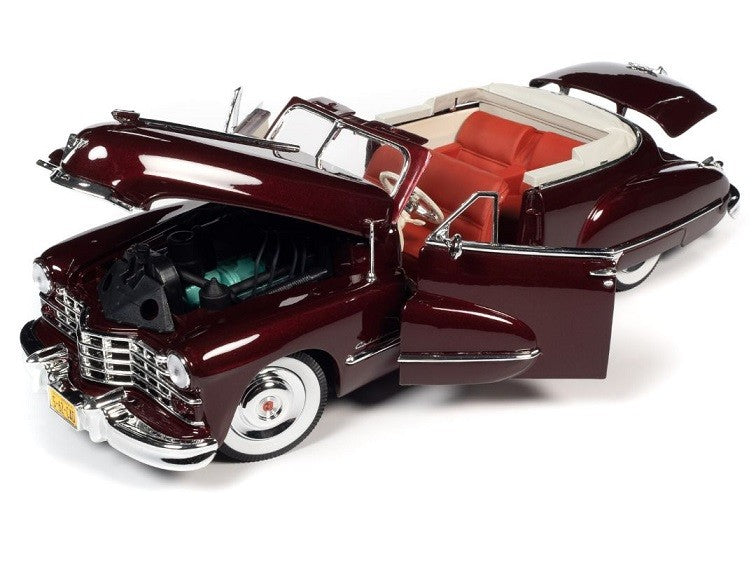 1947 Cadillac Series 62 Cabriolet - Burgundy - Auto World 1/18 - AW273