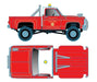 1976 Chevrolet Scottsdale 4x4 Fire Truck - Chief High Flame - M2 Machine Hobby Exclusive 1:64 - 31500-MJS35 - Passion Diecast 