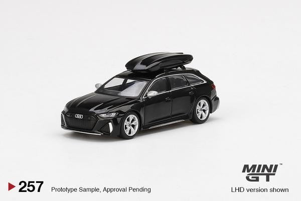 Audi RS6 Avant with Roof Box - Mythos Black - MiJo Exclusives -  MINI GT 1:64 - MGT00257