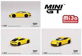 Porsche 911 (992) Carrera 4S Racing Yellow -Mijo Exclusives - MINI GT 1:64 - MGT00254