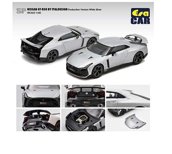 Nissan GT-R50 By Italdesign Silver   - Era Car  1/64  - NS21GTRSP50 - Passion Diecast 
