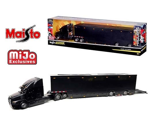 Mack Anthem Enclosed Transporter Black - Mijo Exclusive -  Maisto 1/64 - 12418BK