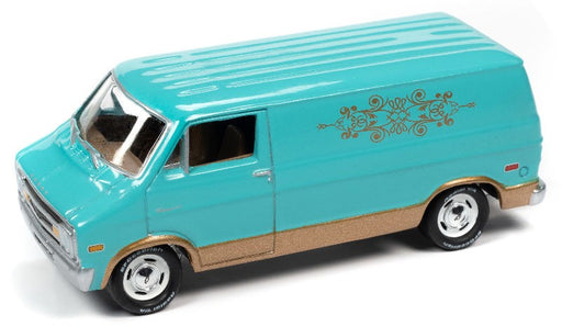 1976 Dodge Tradesman Van - Mint Green - Johnny Lightning 1:64 - JLSP167 B - JLCG026 B