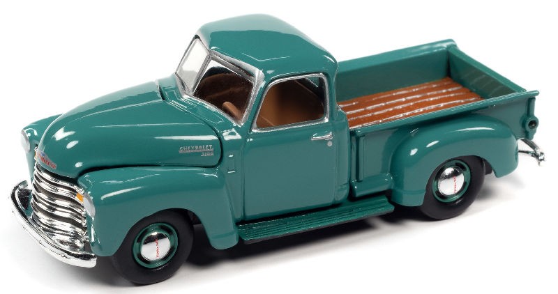 1950 Chevrolet Stepside Truck - Seacrest Green - Johnny Lightning 1:64 - JLSP166 A - JLCG026 A