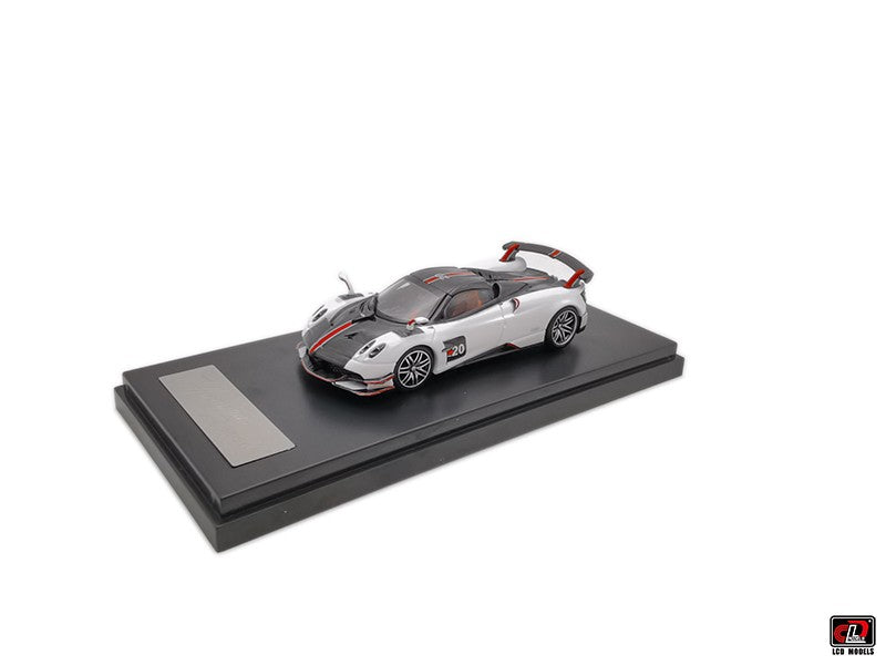Pagani Huayra BC Roadster - white/carbone with detachable roof - LCD Models 1:64 - 64011 WH - Passion Diecast 