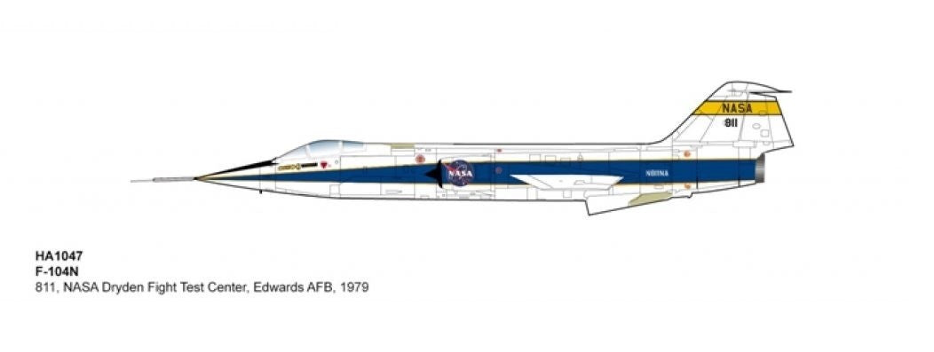 Lockheed F-104N No.811, NASA Dryden Flight Test Center, Edwards AFB, 1979 - Hobby Master 1/72 HA1047