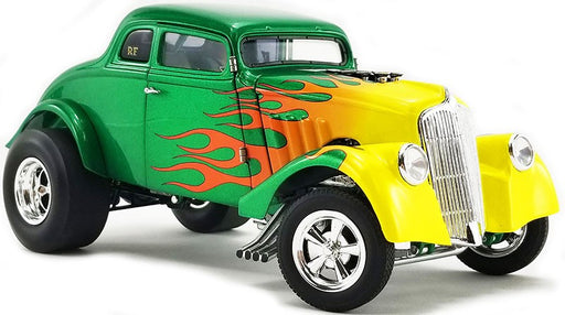 Rat Fink 1933 Gasser Green/ yellow Flame  1:18 ACME  A1800917 -  Passion Diecast 