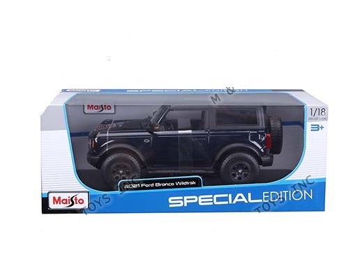2021 Ford Bronco Wildtrack Edition Dark Blue- Maisto 1/18 - 31456 BL - Passion Diecast 