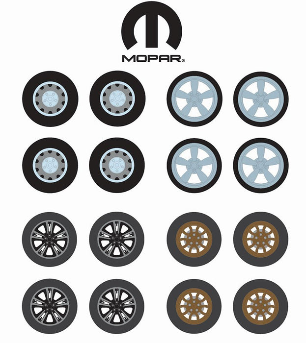MOPAR Wheel & Tire Pack  - Auto Body Shop series 6 - Greenlingt 1/64   - 16110 C