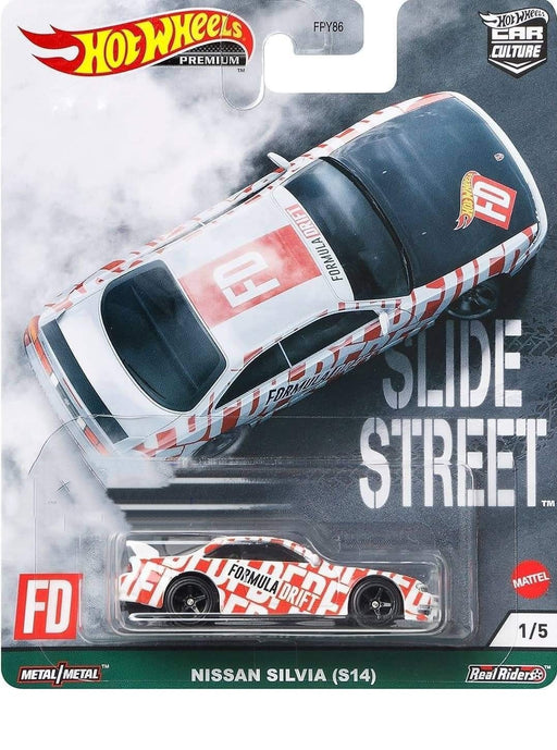 Hot Wheels 1:64 Car Culture 2021 ''E''  " SLIDE STREET " Assortment Set Of 5 Cars - FPY86-957E -  Passion Diecast