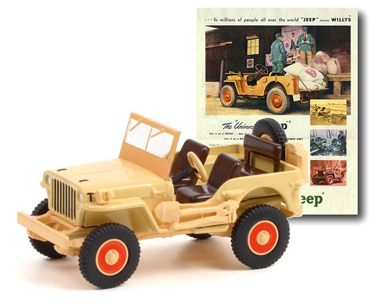 1945 Willys MB Jeep - The Universal Jeep - Vintage Ad Cars Series 5 - 1/64 Greenlight - 39080 A