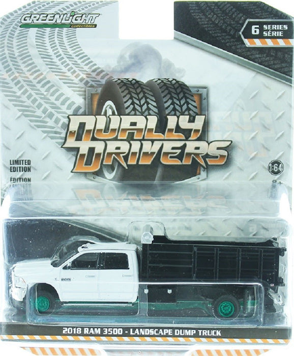 2018 Ram 3500 Dually Landscaper Dump Truck White - Dually Drivers  6 - GREENMACHINE 1-64 - 46060 DGR