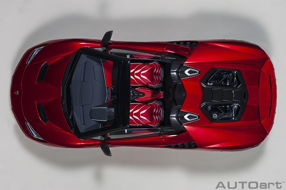 Lamborghini Centenario Roadster(Rosso Efesto / Metallic Red)- Autoart 1/18 - 79207  - Passion Diecast 