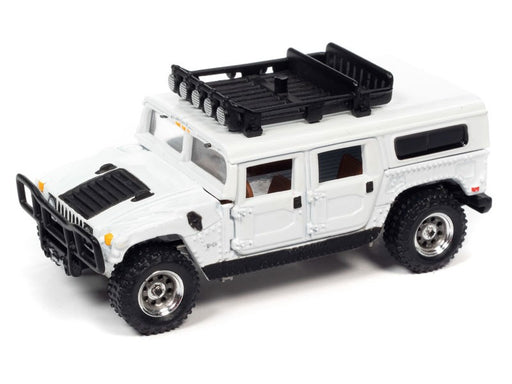 2006 Hummer H1 White - Classic Gold 2021 Release 1 Set B Johnny Lightning 1:64 - JLCG024 BB  -  Passion Diecast 