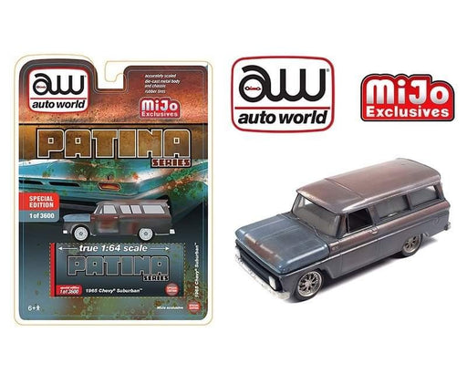 1965 Chevy Suburban Weathered Rust - Limité à 3,600 - Patina Series - Auto World - MJ Exclusive -1:64 - CP7797 - Passion Diecast