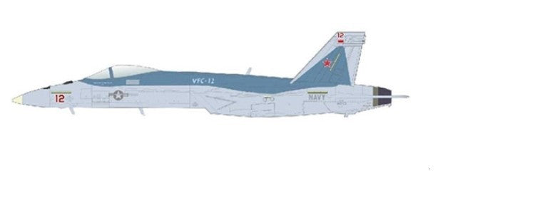 McDonnell Douglas F/A-18E /  US Navy "Mako" Red 12, VFC-12, NAS Oceana, June 2021 / Hobby Master 1:72 HA5124